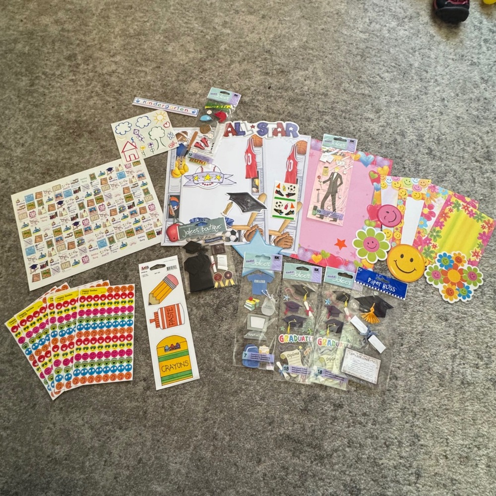 Jolee's Boutique EK Success Scrapbook Sticker Lot Graduation‎ School Sports Prom